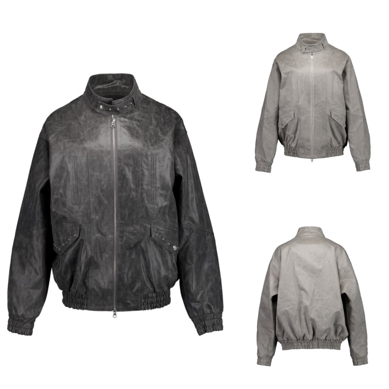 【SETUPEXE】 25FW STUDDED VINTAGE JACKET : 2COLORS