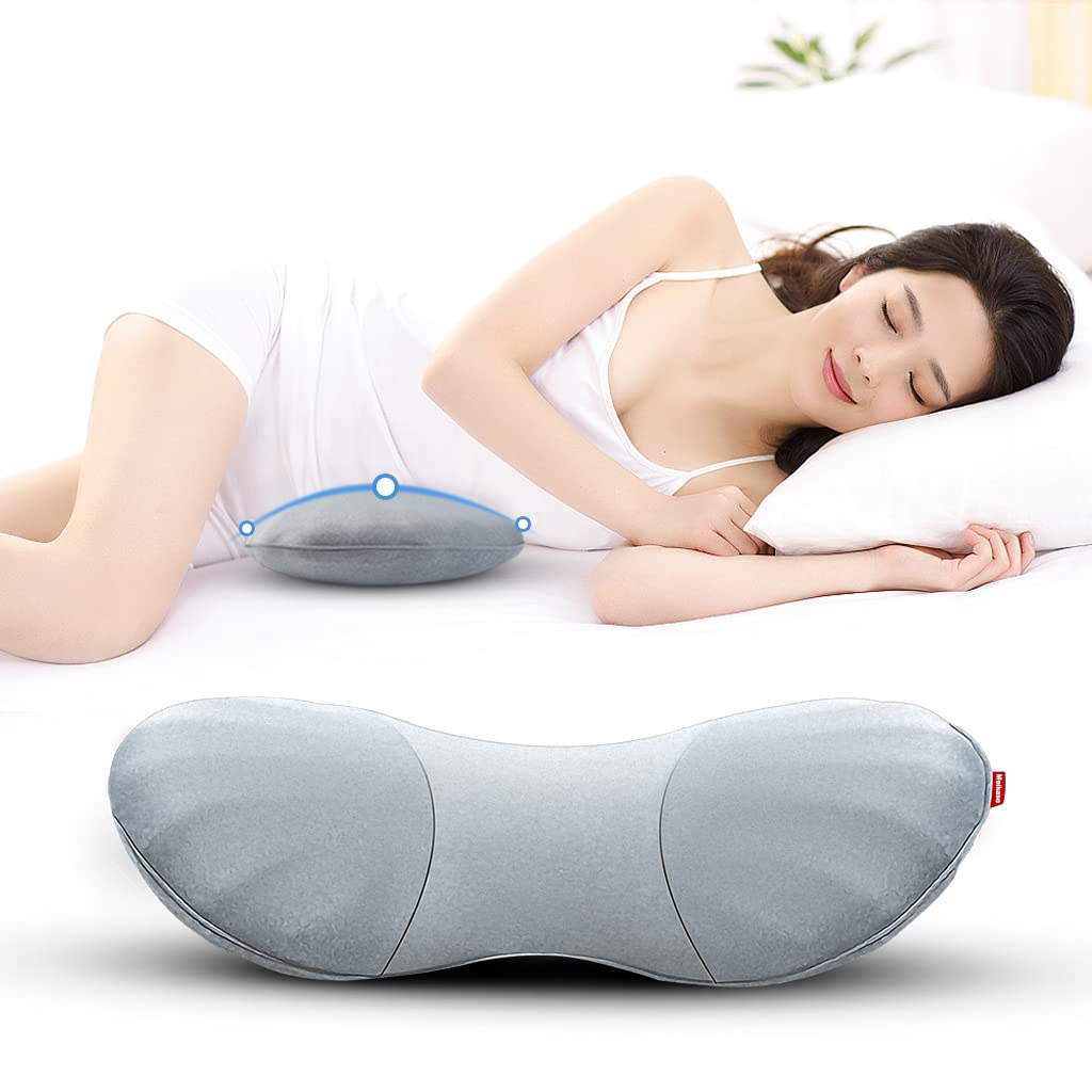 【整体師監修】Meikaso 寝る時クッション低反発 腰クッション腰枕 腰まくら 就寝用腰楽安眠サポート体圧分散 通気性 反り腰 ランバーサポート足腰枕 足のむくみ 寝る時 膝枕 82251