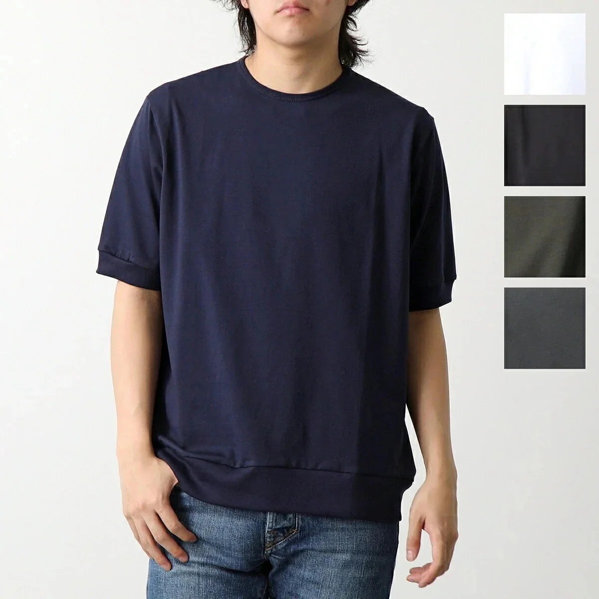 giabs ARCHIVIO ジャブスアルキヴィオ Tシャツ GRT S メンズ 半袖 無地 クルーネック ストレッチ カラー5色 【ts】