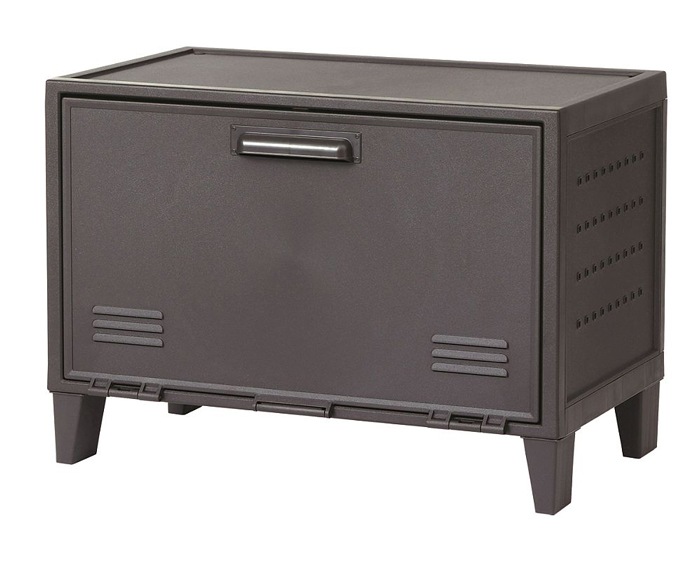 天馬 FPEGC-WIDE-DG フィッツ　ペグキャビネット　ロッカー型収納ボックス　ワイド（ダークグレー） FPEGCWIDEDG