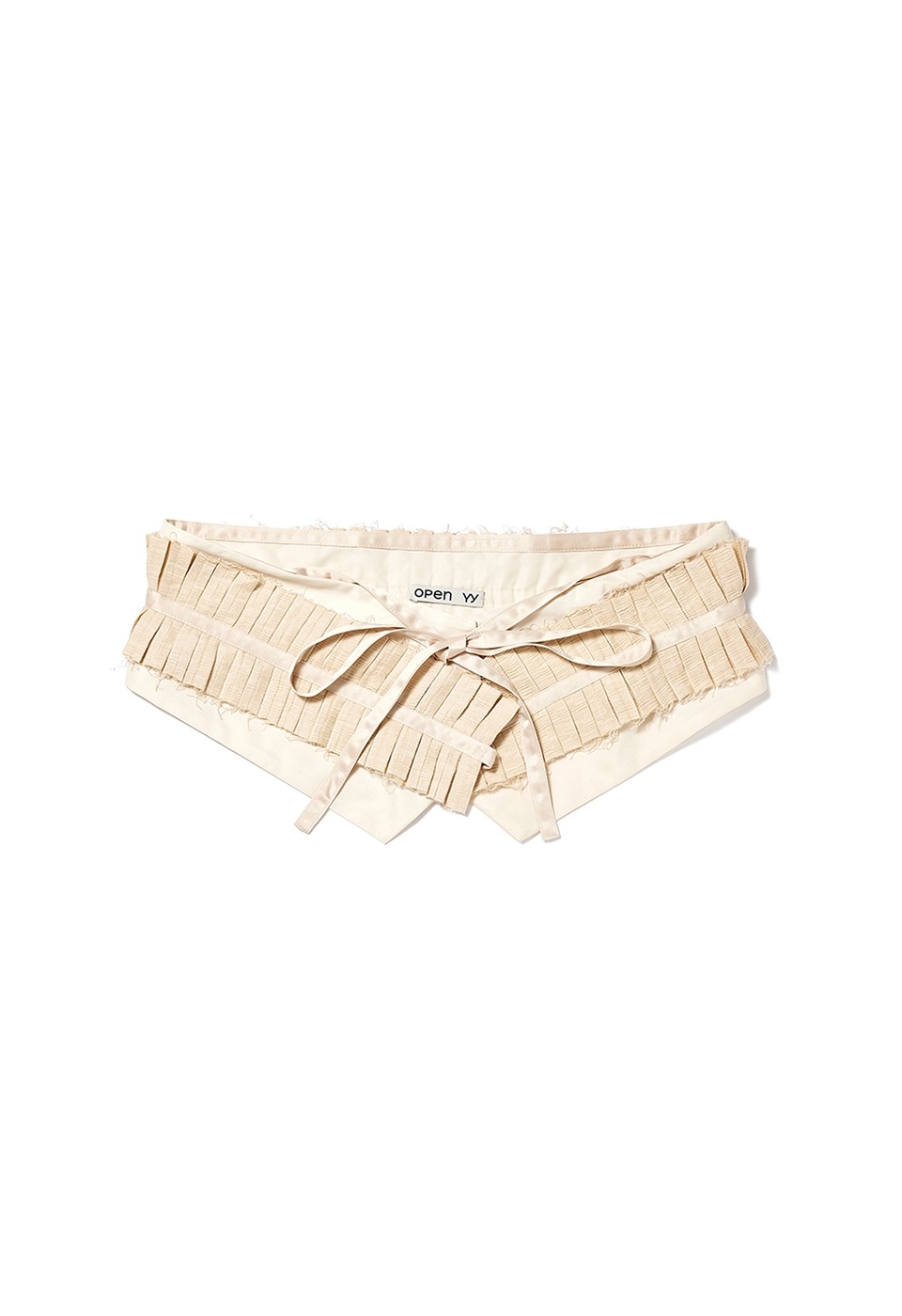 【OPEN Yy】 PLEATS LAYERED POUCH BELT : BEIGE 10,439円