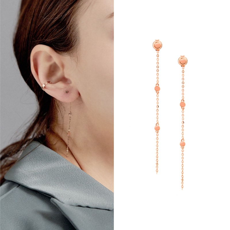 [韓国ジュエリー] ヘルセ ドット チェーン イヤリング 韓国女性アクセサリー 韓国ファッション