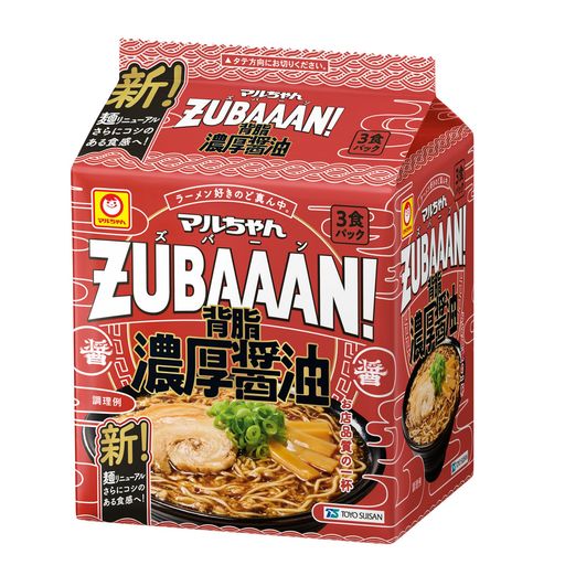 マルちゃんZUBAAAN! 背脂濃厚醤油 3食パック 125g×3×9袋