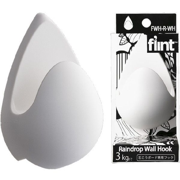 東洋工芸 石こうボード専用フック flint HookRaindrop Wall Hook ホワイト (5パック入) 0408-00011