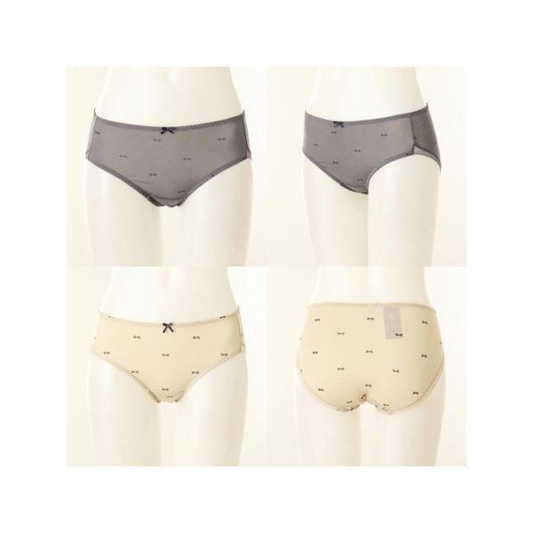 ビーナス正常 2枚入り 25AW モーダル リボン捺染 ヒップレース 女性パンティー 2セット VPT6260A 2.._P411708097