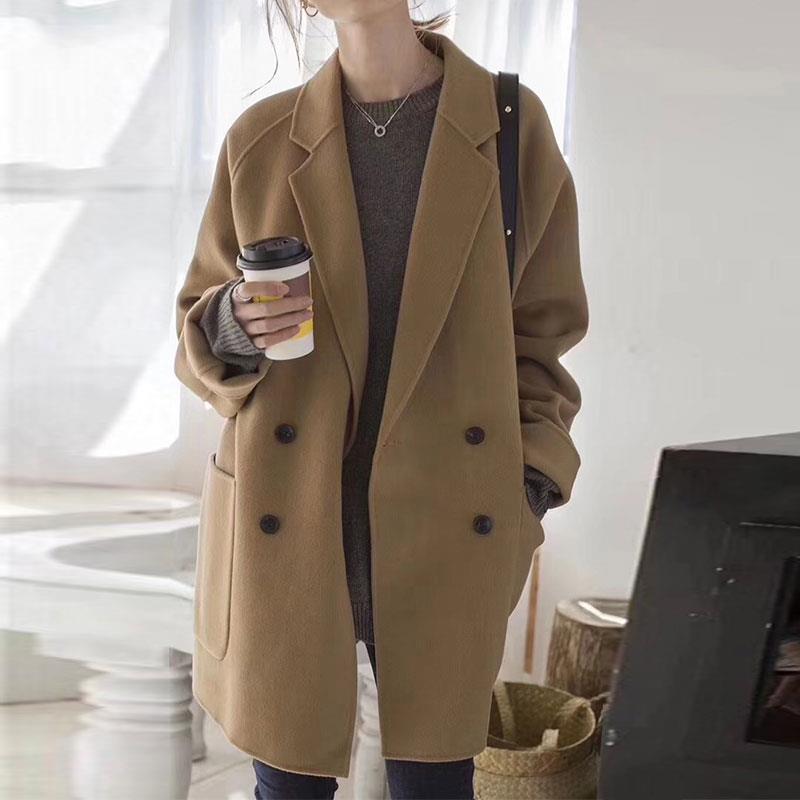 万能流行感 チェスターコート レディース ラシャコート ミドル丈 トレンチコート アウター ラシャ 春秋冬 着痩せ お洒落 上品 トレンド 羽織り 通勤