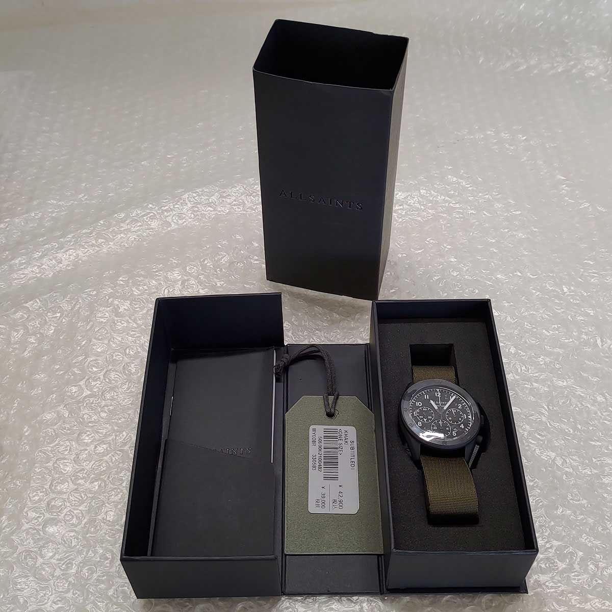 【中古・未使用品】ALLSAINTS オールセインツ SUBTITLED I 腕時計 スポーティーウォッチ MY008R 定価42900円 メンズ