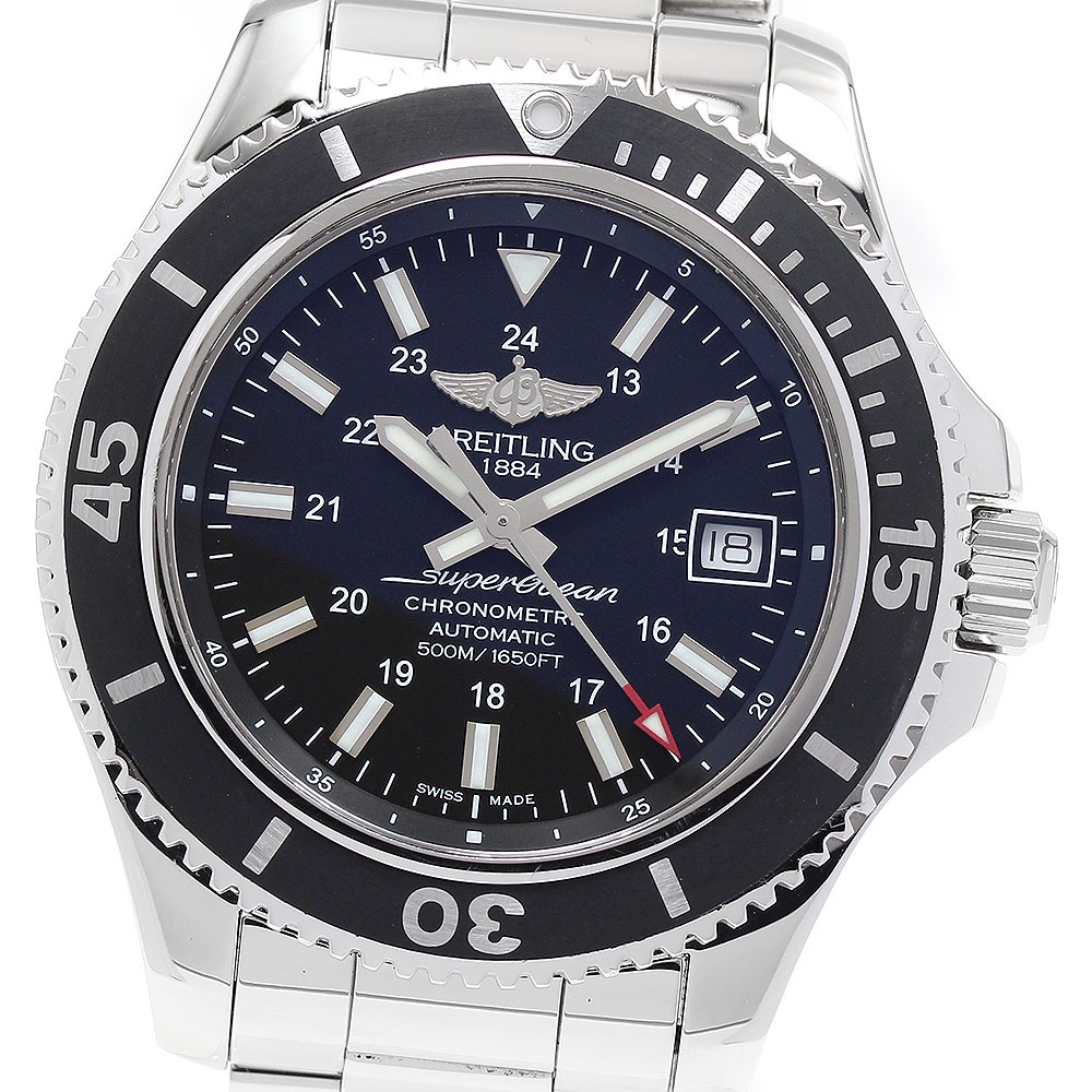 ブライトリング BREITLING A17365 スーパーオーシャンII 42 デイト 自動巻き メンズ 良品 箱・保証書付き_902967【中古】