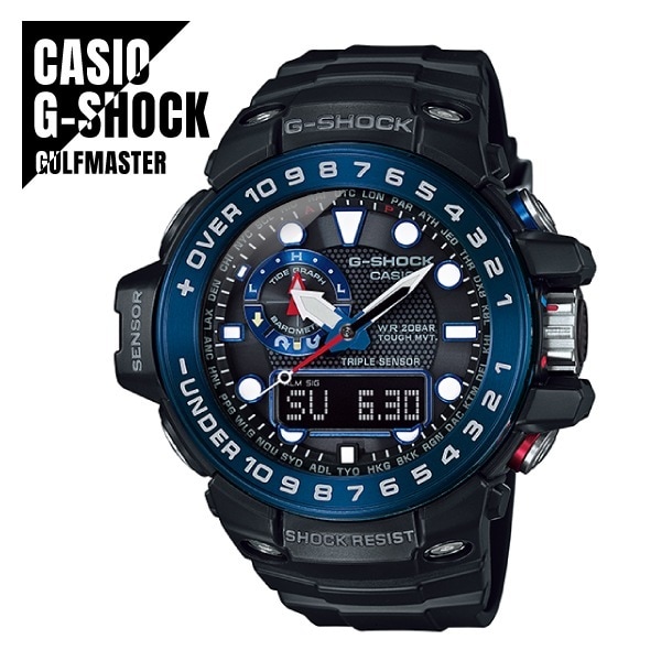 【即納】 国内正規品 CASIO カシオ G-SHOCK Gショック MASTER OF G - SEA GULFMASTER ガルフマスター 電波ソーラー GWN-1000B-1BJF ブラック 腕
