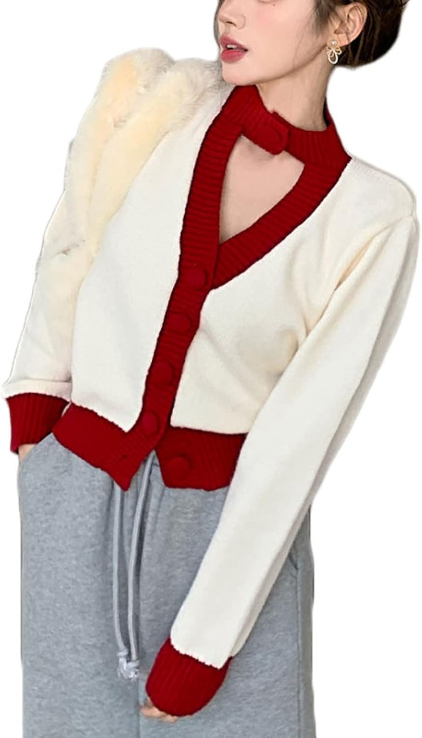 カーディガン レディース 無地 エレガント Vネック フェミニン お出かけ アウター ボタン付け トップス 大きいサイズ セーター 着心地の良い おしゃれ デイリー モコモコ ベーシ