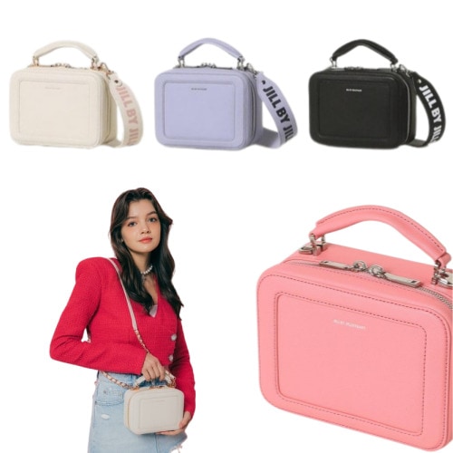 [キャンディー] 韓国女性人気 ロゴ 配色 レザー ミニショルダーバッグ 4種 カラー