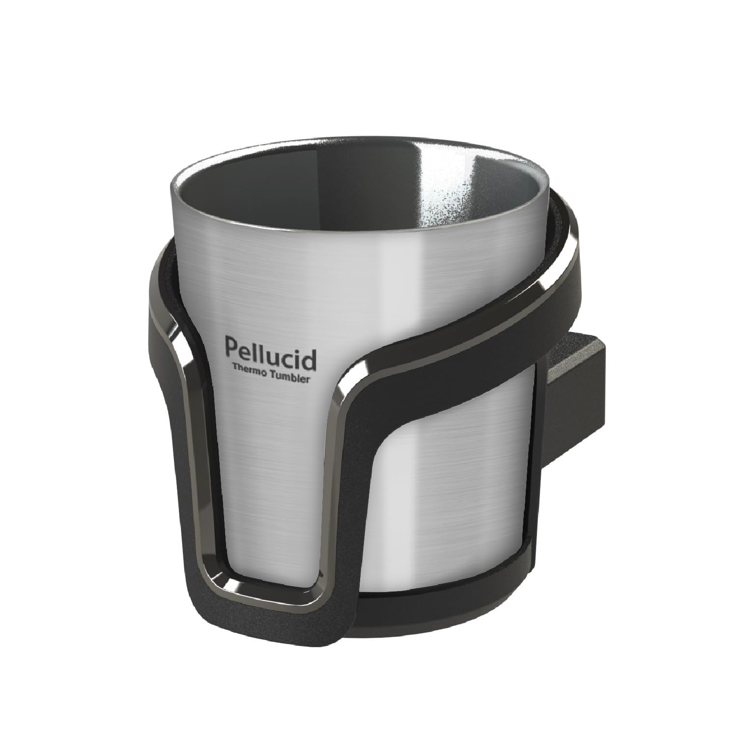 ペルシード(Pellucid) 車内用品 ドリンクホルダー ステンレスサーモタンブラー付 シルバー PDK2114 保温保冷