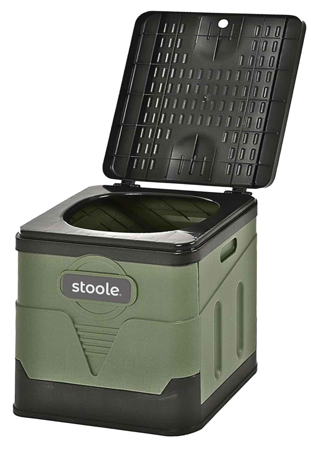 スツーレ 【防災グッズ大賞受賞】 簡易トイレ ポータブルトイレ 防災からアウトドアまで 携帯トイレ 介護 耐荷重100 (a.グリーン/Mサイズ/排便袋&凝固剤付き)