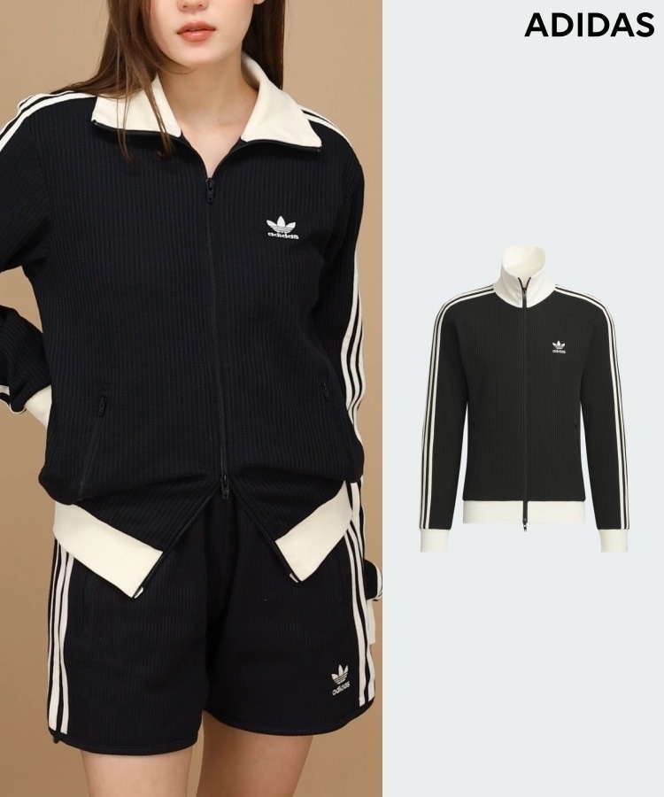 Qoo10 adidas ワッフル·トラックトップ ミドル ファス