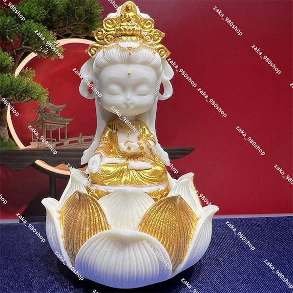 Qoo10] 仏教工芸品 細工彫刻 観音菩薩 仏教美術