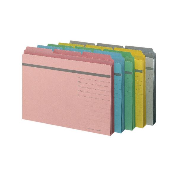 （まとめ）ライオン事務器 3カットフォルダーA4ピッタリサイズ 灰 No.443-30P 1パック(30冊) (×3セット)