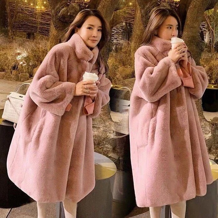 エコファーコート アウター トップス 毛皮コート ロングコート モコモコ ミンクカシミアコート
