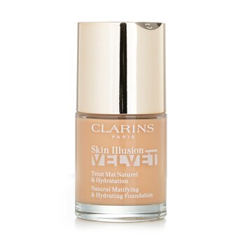 Clarins スキンイリュージョンベルベット ナチュラルマティファイング＆ハイドレーティングファンデーション - # 112C Amber