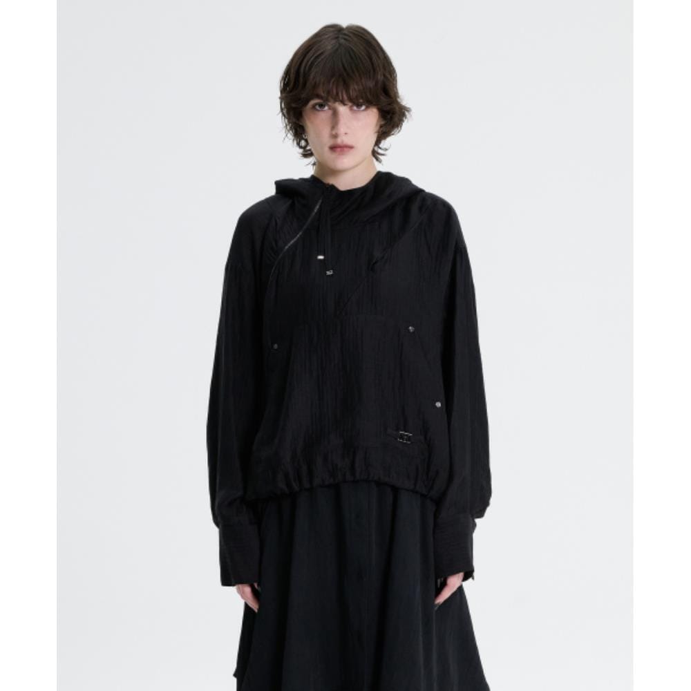 TREEMINGBIRD Crinkle Zipper Anorak Black TM2579SH005MB 16,500円