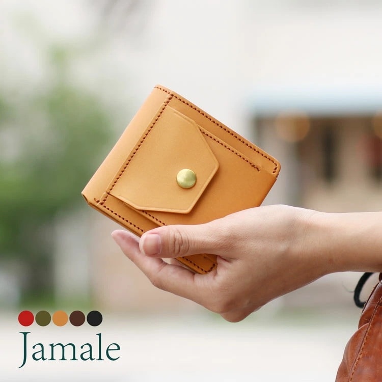 [Jamale]牛革レザーコンパクトミニ財布