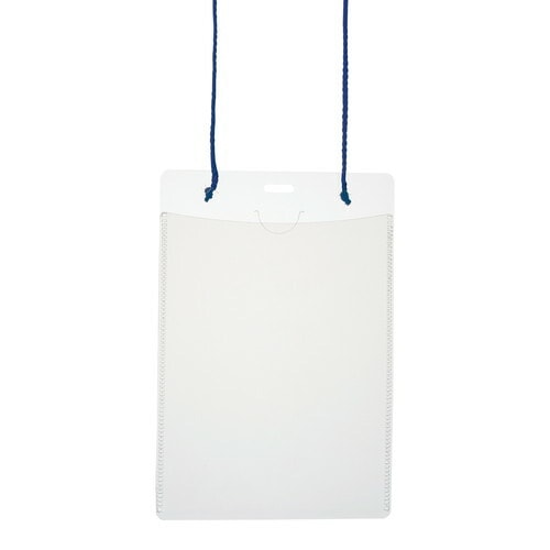 （まとめ買い）名札 吊り下げタイプ イベント用/展示会用 はがきサイズ 50枚入 ブルー CT-E2-50 [x3]