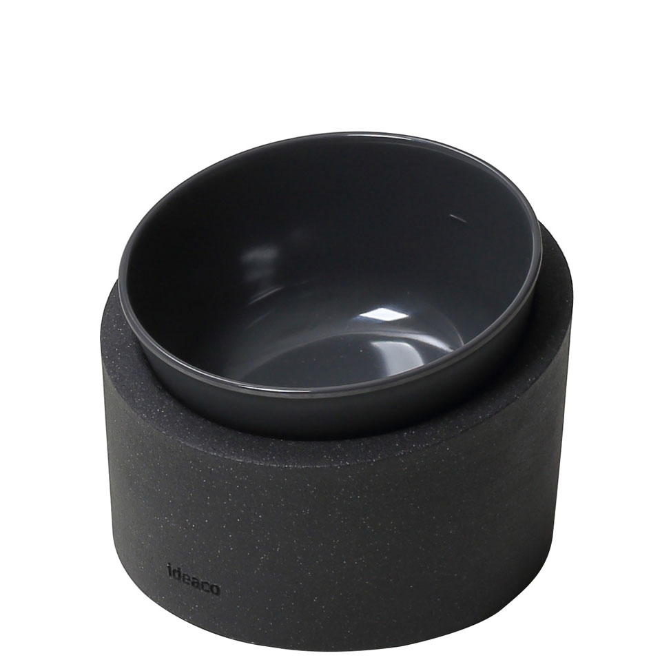 ペットウォーターボウル イデアコ ペット用食器 ペットフィーダー ウォーターボウル ideaco Pet Feeder Water bowl Low（低） ストーンサンドブラック/チャコール