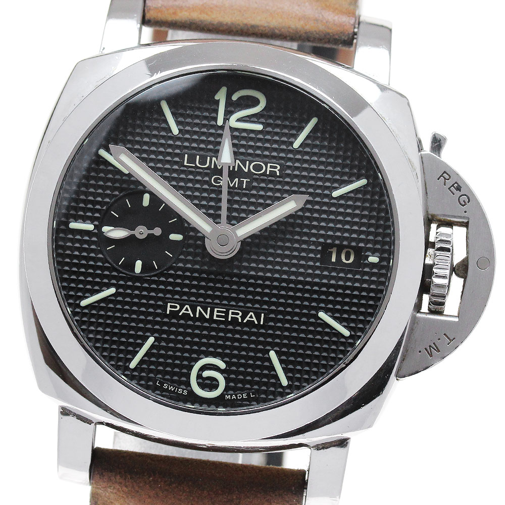 パネライ PANERAI PAM00535 ルミノール1950 3デイズ アッチャイオ GMT 自動巻き メンズ _832283【中古】
