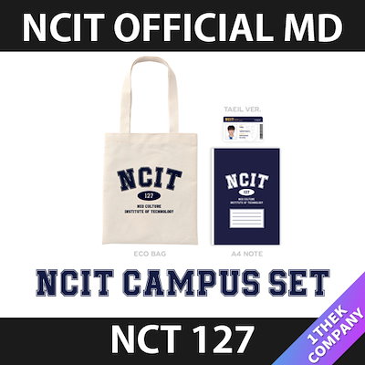 NCT127 NCIT MD ヘチャン トートバッグ ノート IDトレカ NCT 127 CAMPUS SET HAECHAN NCIT OFFICIAL MD tote bag Note ID CARD