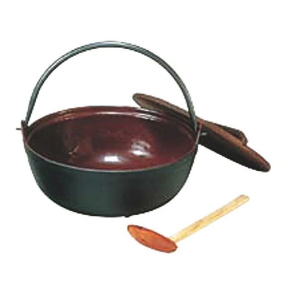 中部コーポレーション トキワ やまがなべ（内面ホーロー）21cm 杓子付