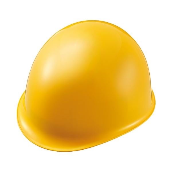 （まとめ）加賀産業 ヘルメット つばなし イエロー[x2セット]