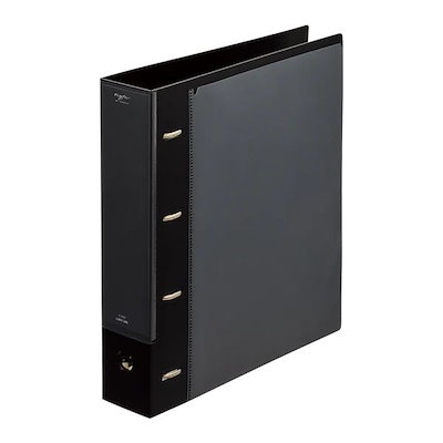 他サイト： リヒトラブ LIHITLAB myfa コレクションファイルワイド A4 ジェットブラック F3301-24 穴空け式ファイル リング式ファイルＤ型 推し活 かわいい お気に入り ミファの商品画像