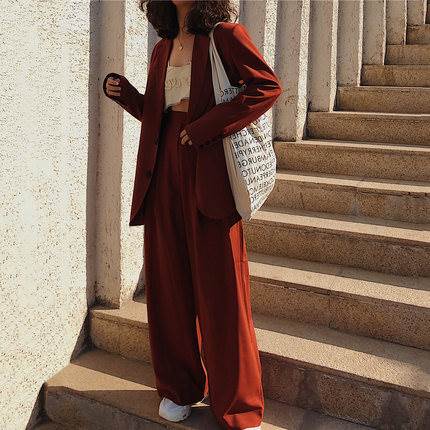【今季トレンド】BI スマート ワイドレッグ 長袖 長丈トップス マキシ丈 オールシーズン 冬 秋 夏 春 ワイド 上下セット セットアップ ジャケット