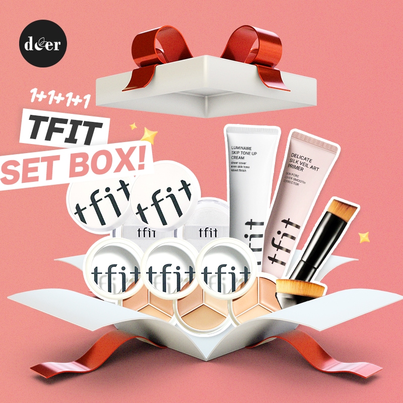 [公式代理店][ブラシ贈呈][1+1+1+1][企画セット]コンシーラー+プライマー+トーンアップクリーム+パウダー
