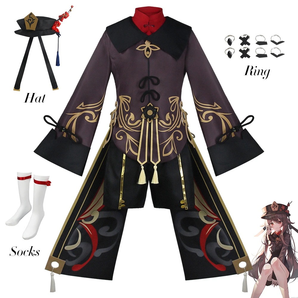 【2026新作-1539】元神胡桃cos服アニメゲーム往生堂胡堂主コスプレセットgensin