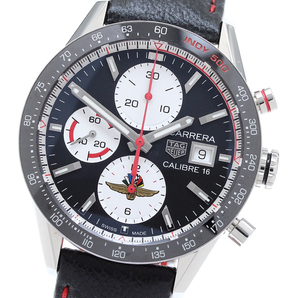 タグホイヤー TAG HEUER CV201AS カレラ キャリバー16 インディ500 クロノグラフ 500本限定 自動巻き メンズ 良品 箱付き_902805【中古】