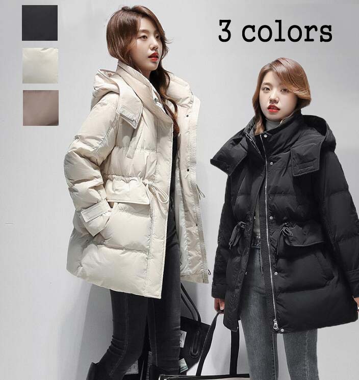 母 冬服 韓国風 ダウンジャケット 綿入り 40代 ロング丈 50代 あったかコート 着痩せ 20代 ダウンコート 女性用 大人 フード付き S-XL レディース 中綿ジャケット アウター 中綿コート