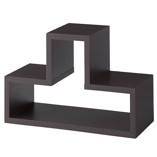 パズルラック/デザイン収納棚 トツゾー ブラウン 幅54cm NWS-559BR インテリア家具 ディスプレイ用品