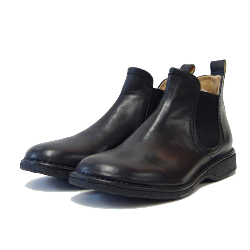 50959 ブラック アンクルブーツ サイドゴア ブーツ ショートブーツ クレープソール 日本製