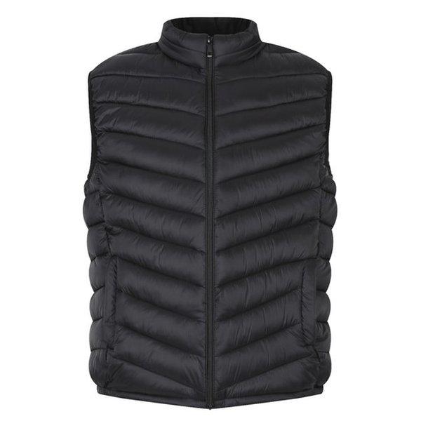 メンズ冬ハイネック軽量ストリングベストパディングIE-VEP-4006-ブラック