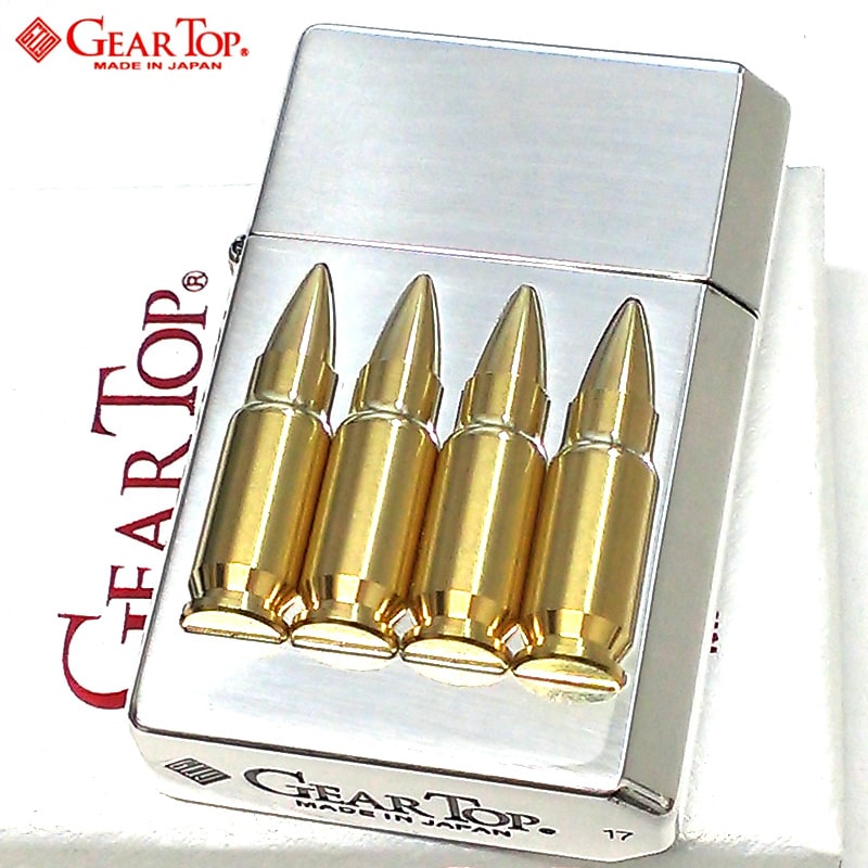 オイルライター ギアトップ バレットボーイ 金銀 銃弾メタル 日本製 ライター シルバーイブシ 4バレッツ GEAR TOP 弾丸 重厚 かっこいい 渋い おしゃれ 国産品 メンズ プレゼント ギフト