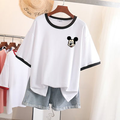 夏服 ディズニーミッキー Tシャツワンピース /レデ...のサムネイル