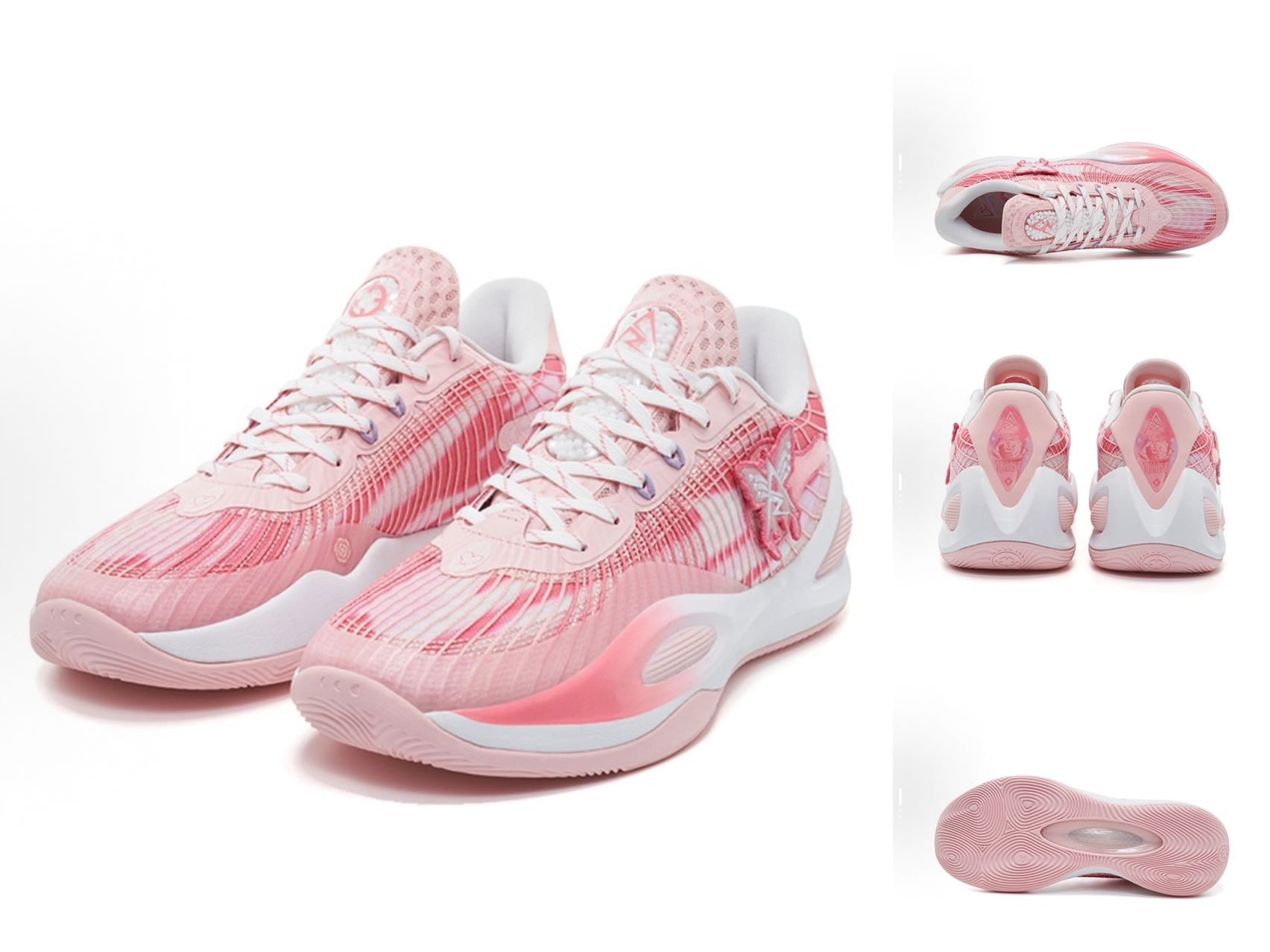 RIGORER（リゴラー）リーブス1代 V2 バスケットボールシューズユニセックスローカット滑り止め・耐摩耗桃ピンク × スイカピンク