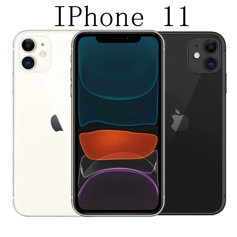 Apple-iPhone 11 iOS携帯電話,6.1インチ画面,液体網膜ディスプレイ,64 GB, 128 GB, 256GB, LTE,デュアルカメラ,オリジナル - 50
