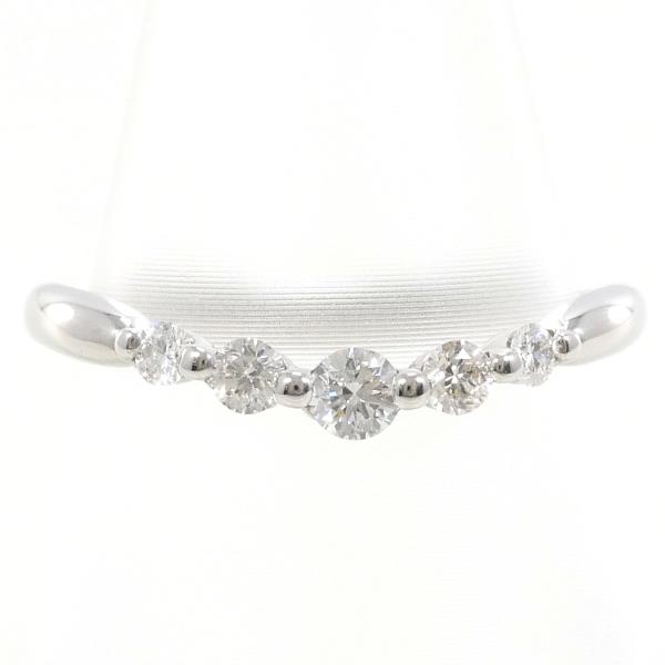 PT900 プラチナ リング 指輪 4号 ダイヤ 0.15 総重量約1.7g ジュエリー 中古