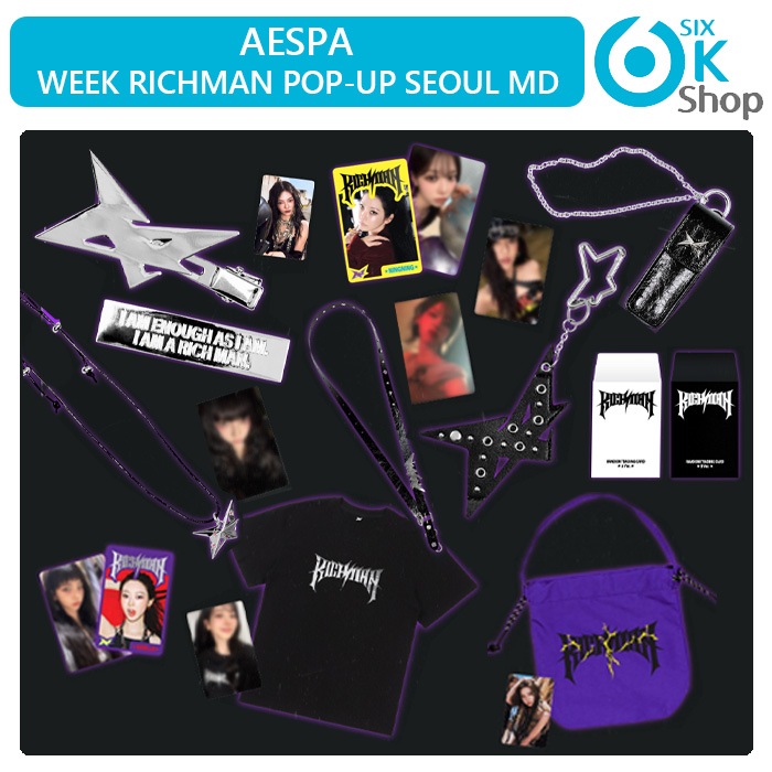 [メガ割] aespa [ WEEK RichMan POP-UP SEOUL MD コレクション_2 ] 公式グッズ 当店特典 エスパ 5,171円