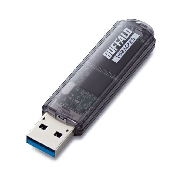 （まとめ） バッファロー USB3.0対応 USBメモリー スタンダードモデル 16GB ブラック RUF3-C16GA-BK 1個 2セット