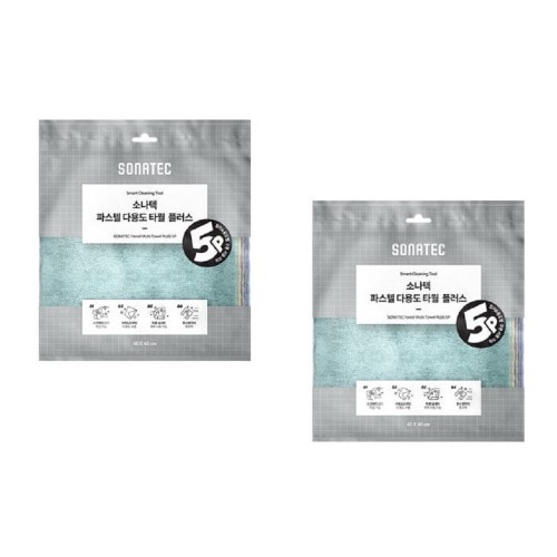 ソナテックパステル多目的タオルプラス5P x 2セットクリーン洗車水抜き優れた吸収力車メンテナンス管理用品