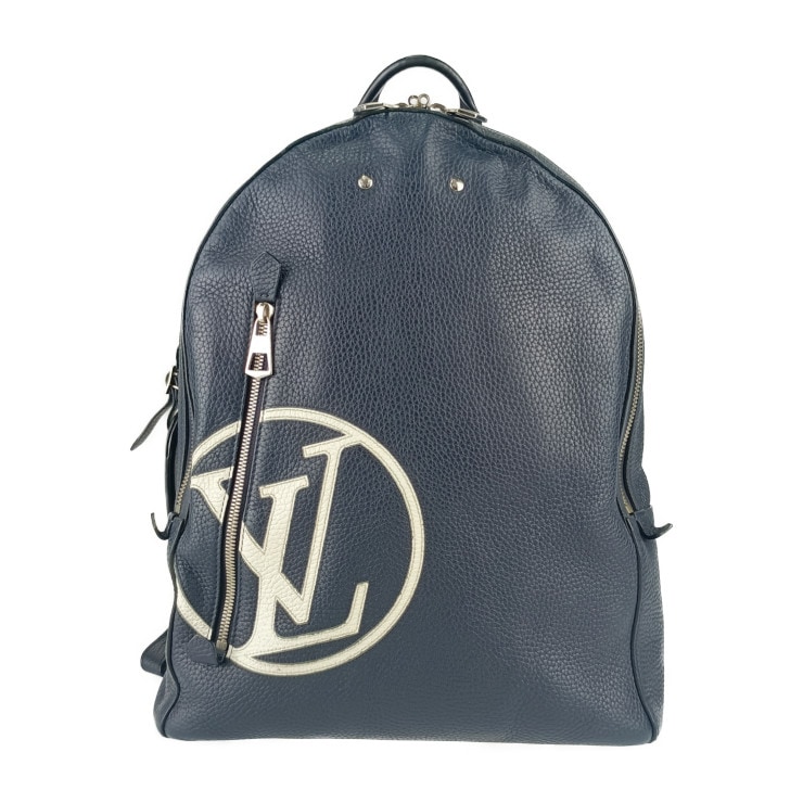 LOUIS VUITTON ルイヴィトン リュックサック LVサークル アルマンド M53442 ダークネイビー シルバー金具 トリヨンカーフレザー メンズ バックパック【本物保証】