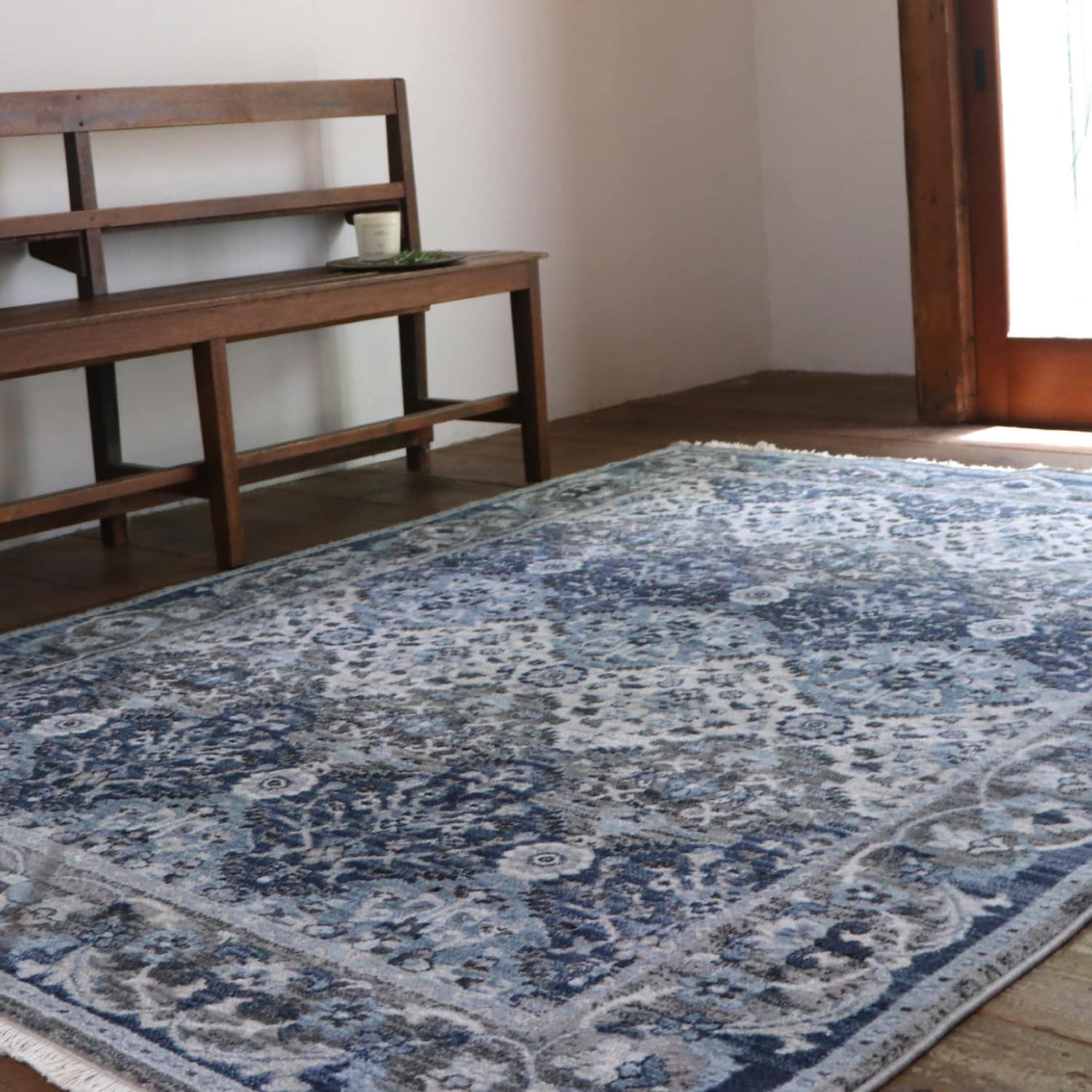 萩原 ウィルトンラグ 約140×200cm 「RAKKAS グレイズ」 オリエンタル調 ペルシャ絨毯風 ホットカーペット・床暖房対応