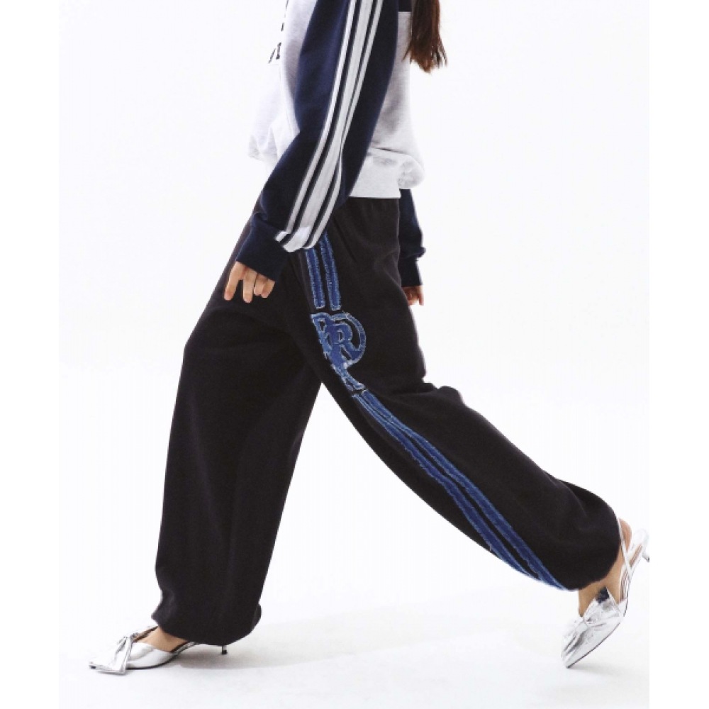 PRENDA PRDA ツイルカットオフジョガーパンツダークカーボン